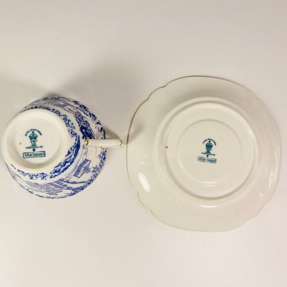 Vintage Royal Crown Derby Blue Mikado Cup & Saucer Set; England Teacup - Picture 5 of 5